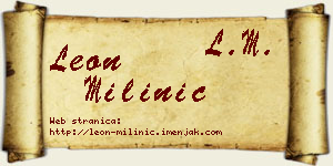 Leon Milinić vizit kartica
